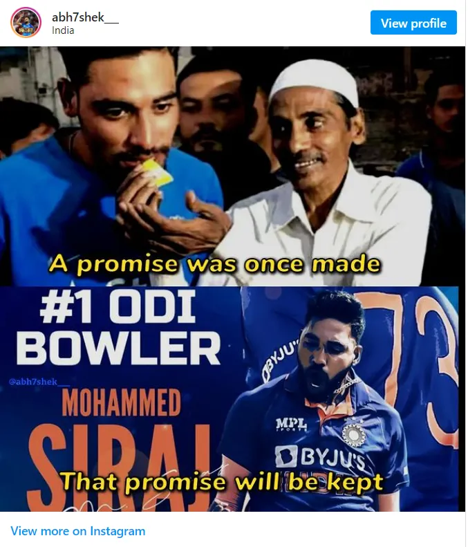 Mohammed Siraj becomes Number 1 ODI bowler